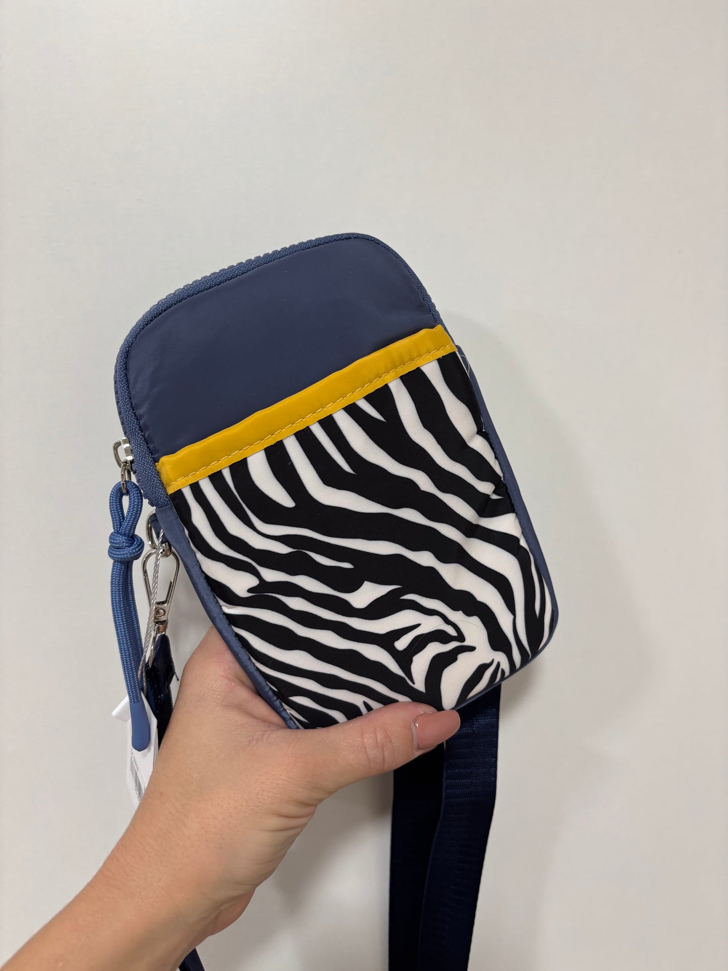 Bolso mini cebra azul