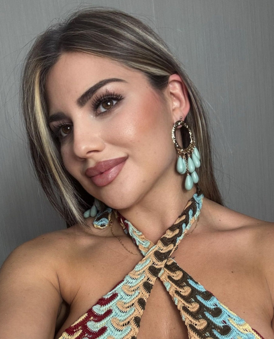 Pendientes aguamarina