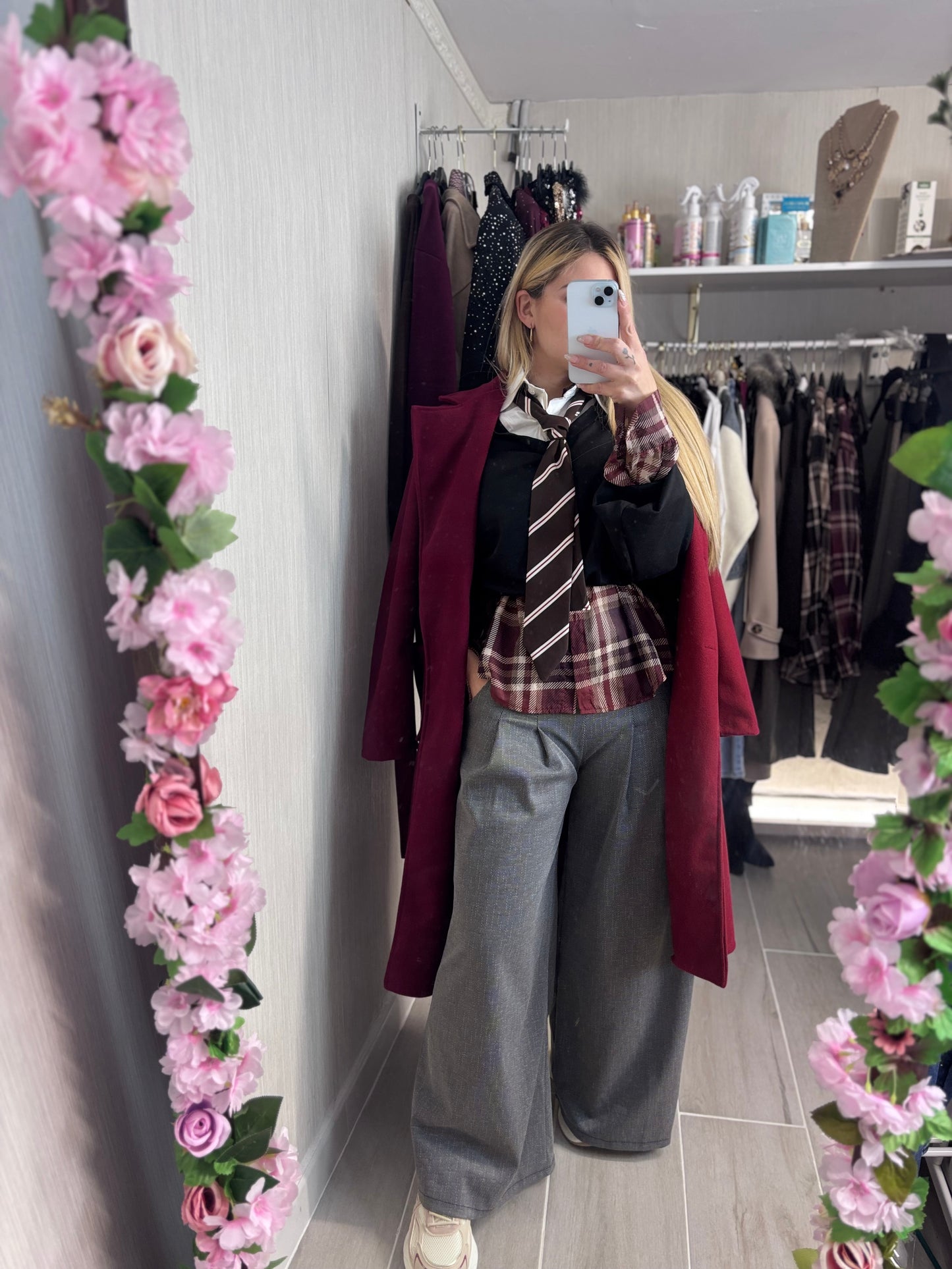 Pantalón palazzo gris