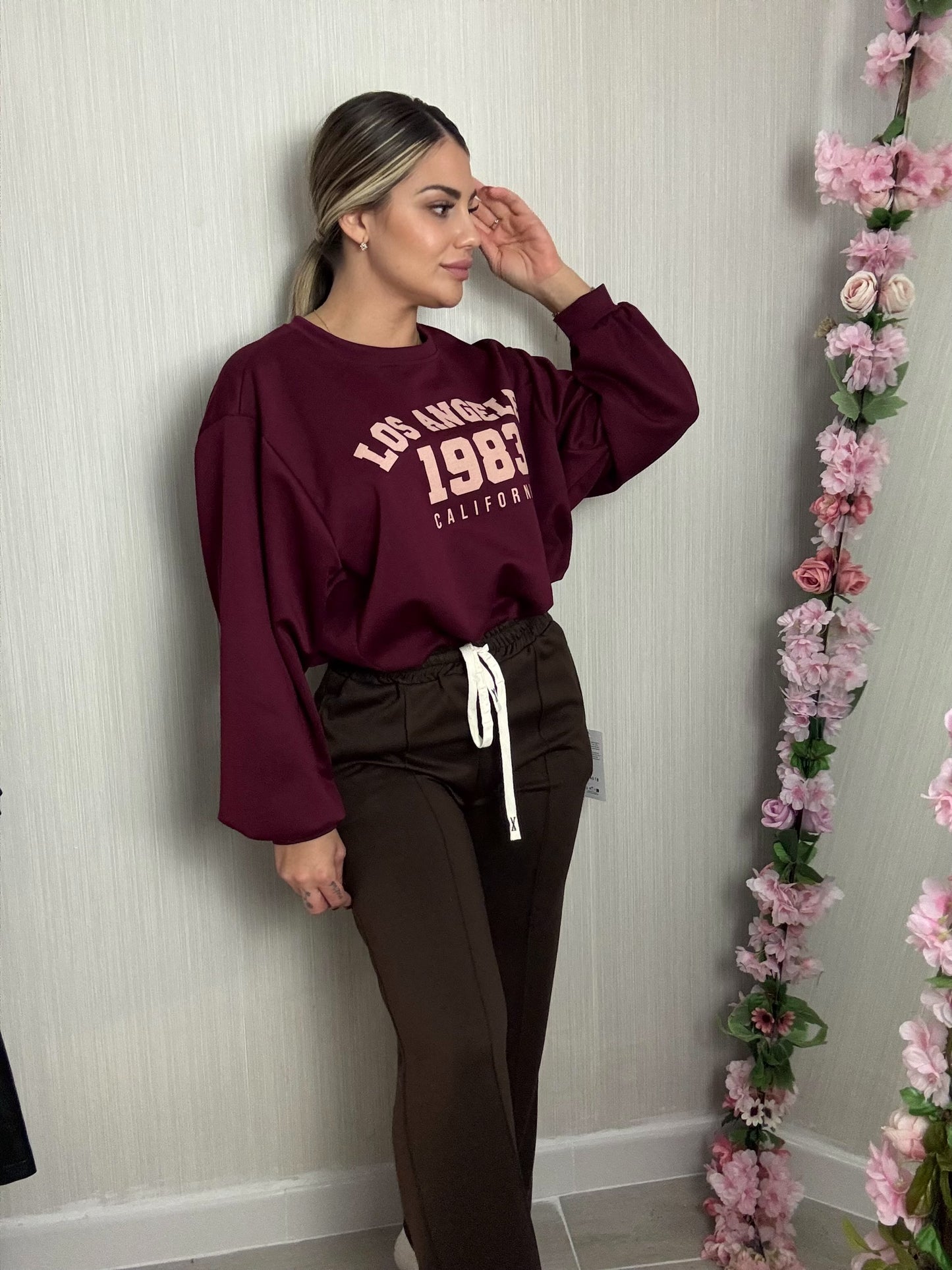 Sudadera los ángeles burde