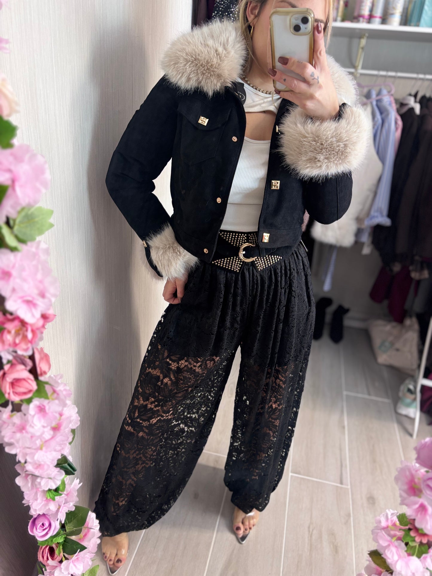 Pantalón encaje black