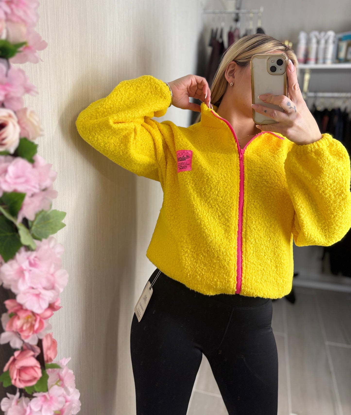 Sudadera borre amarilla