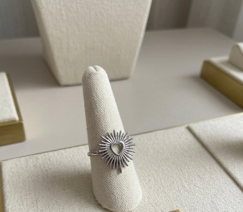 Anillo corazon destello