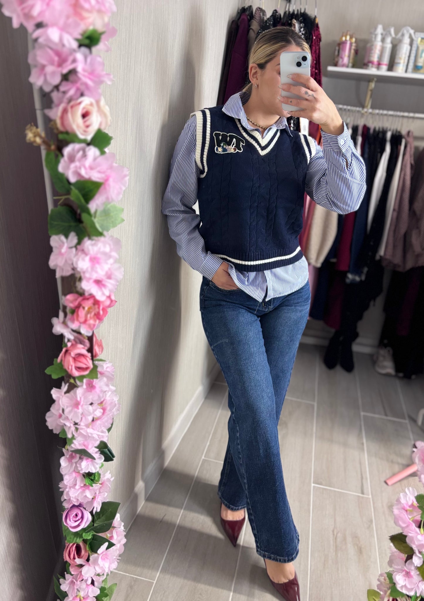 Conjunto chaleco camisa