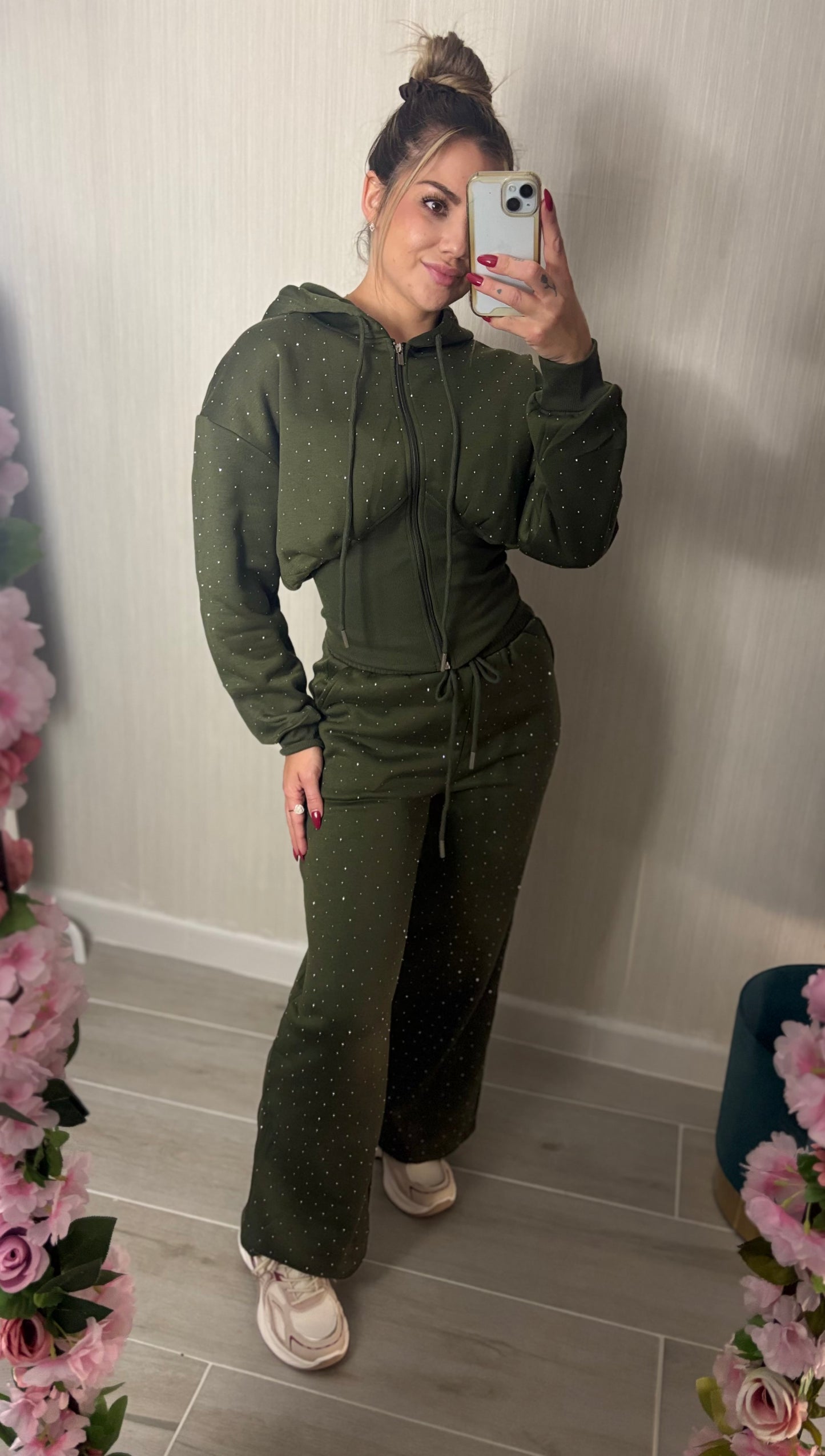 Conjunto brillo verde