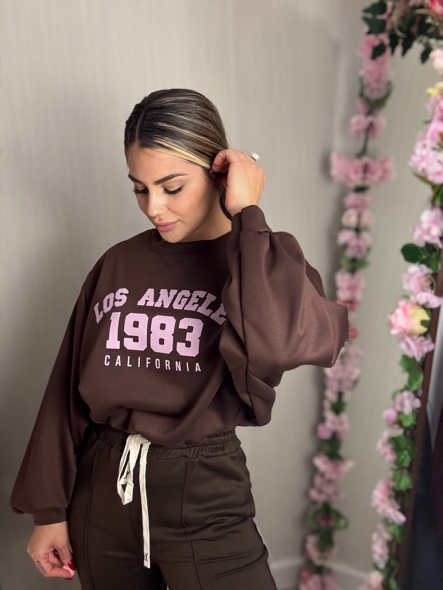 Sudadera los ángeles choco