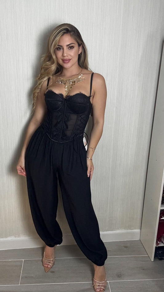 Pantalón globo negro