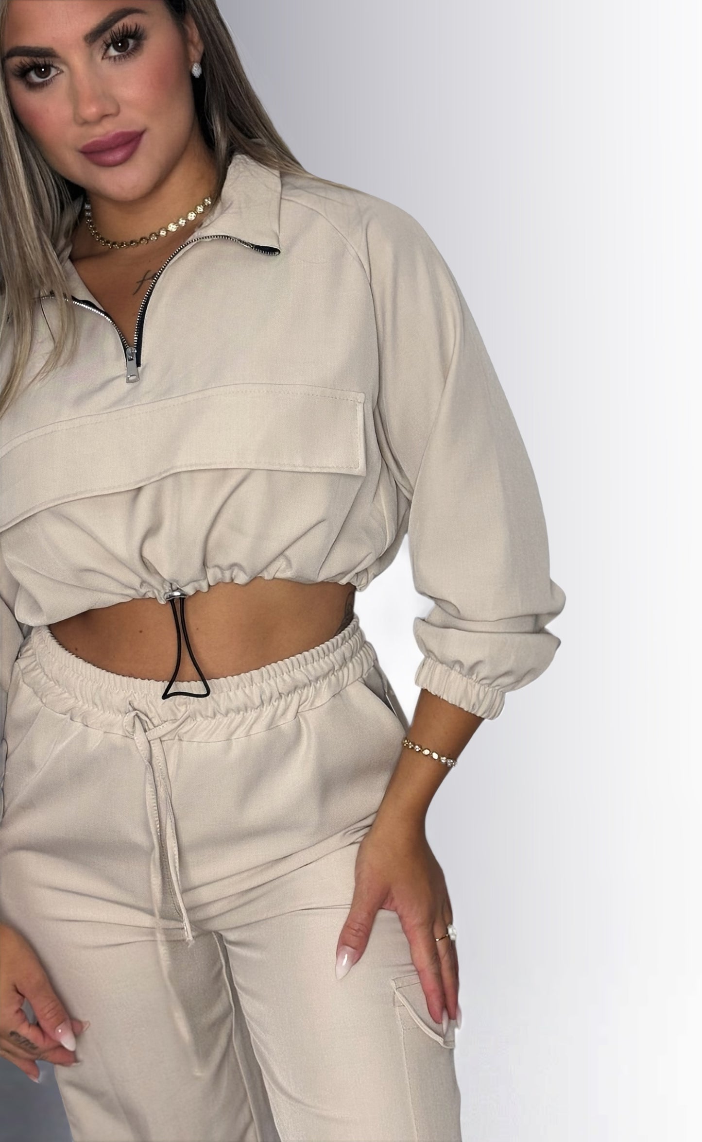 Conjunto casual beige