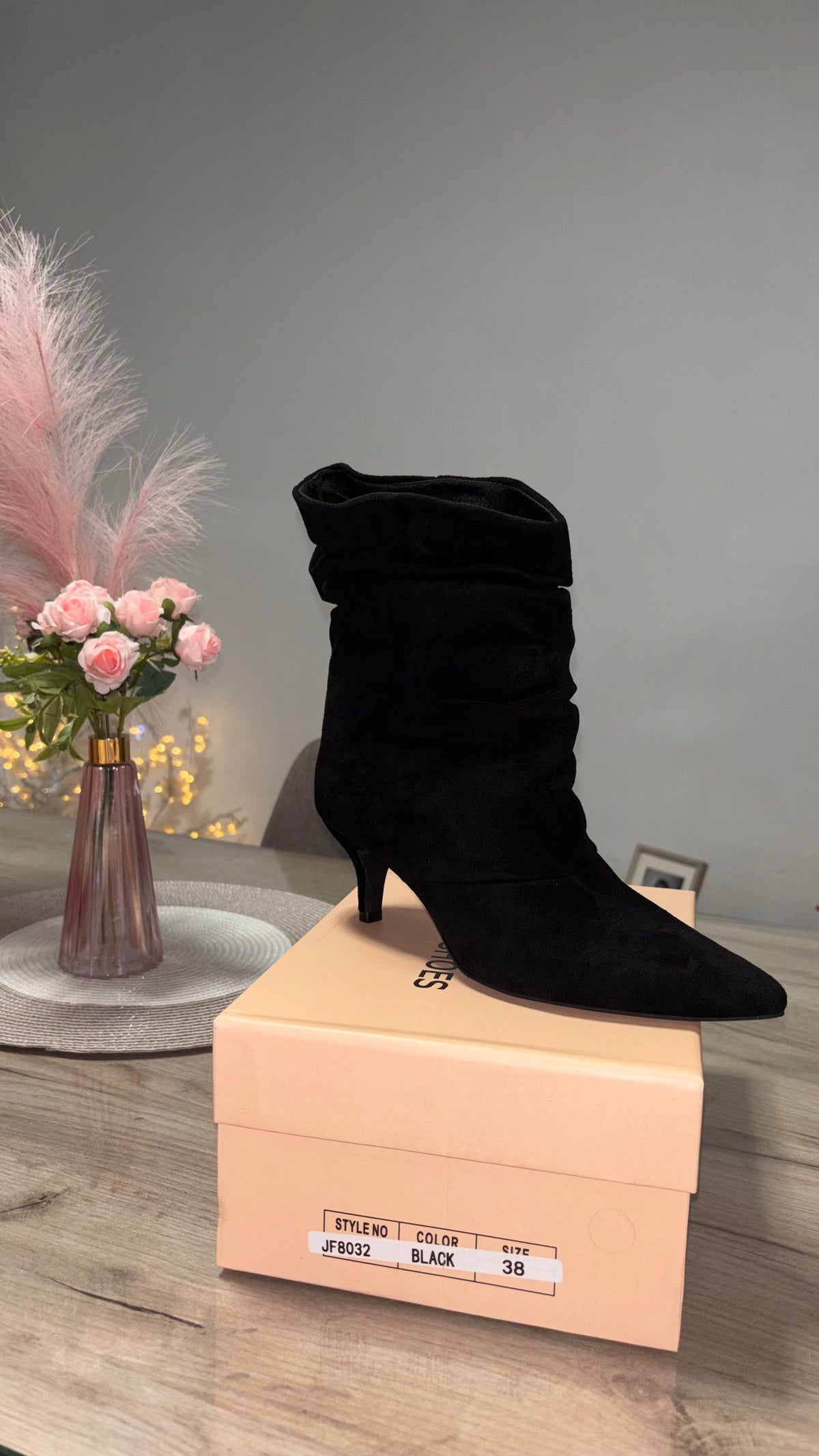 Botín slouchy black