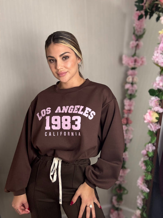 Sudadera los ángeles choco