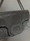 Bolso brillo plata