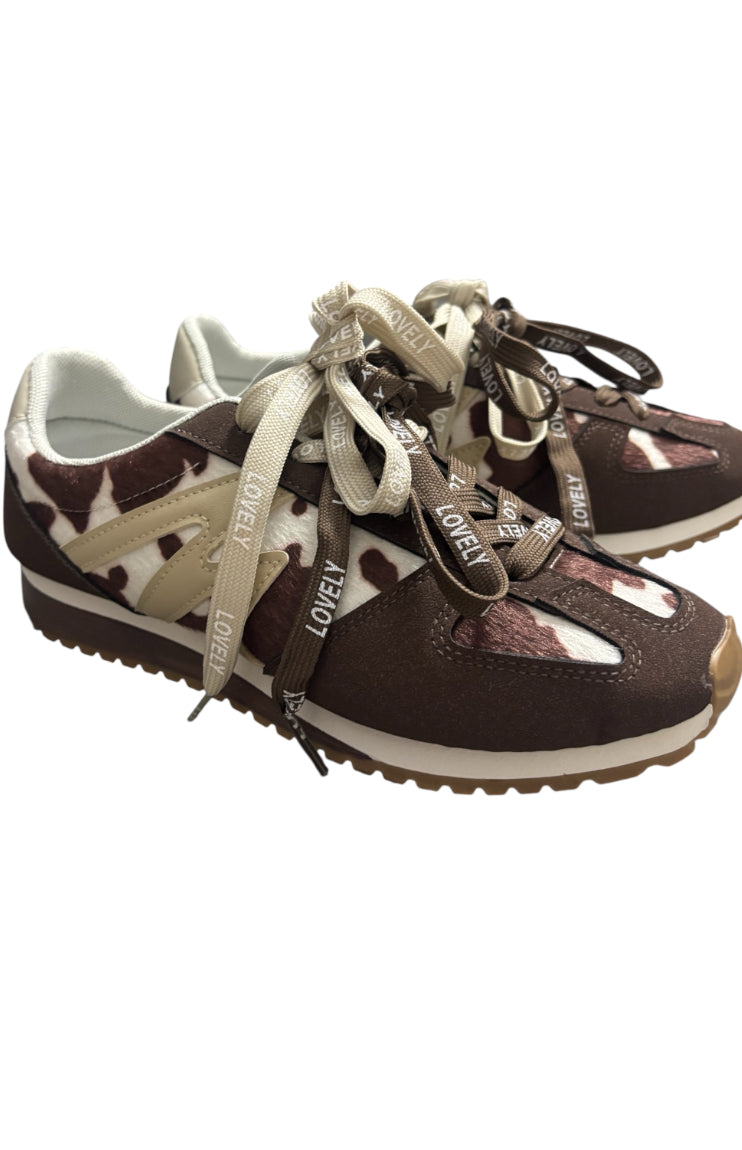 Zapatillas estampado vaca
