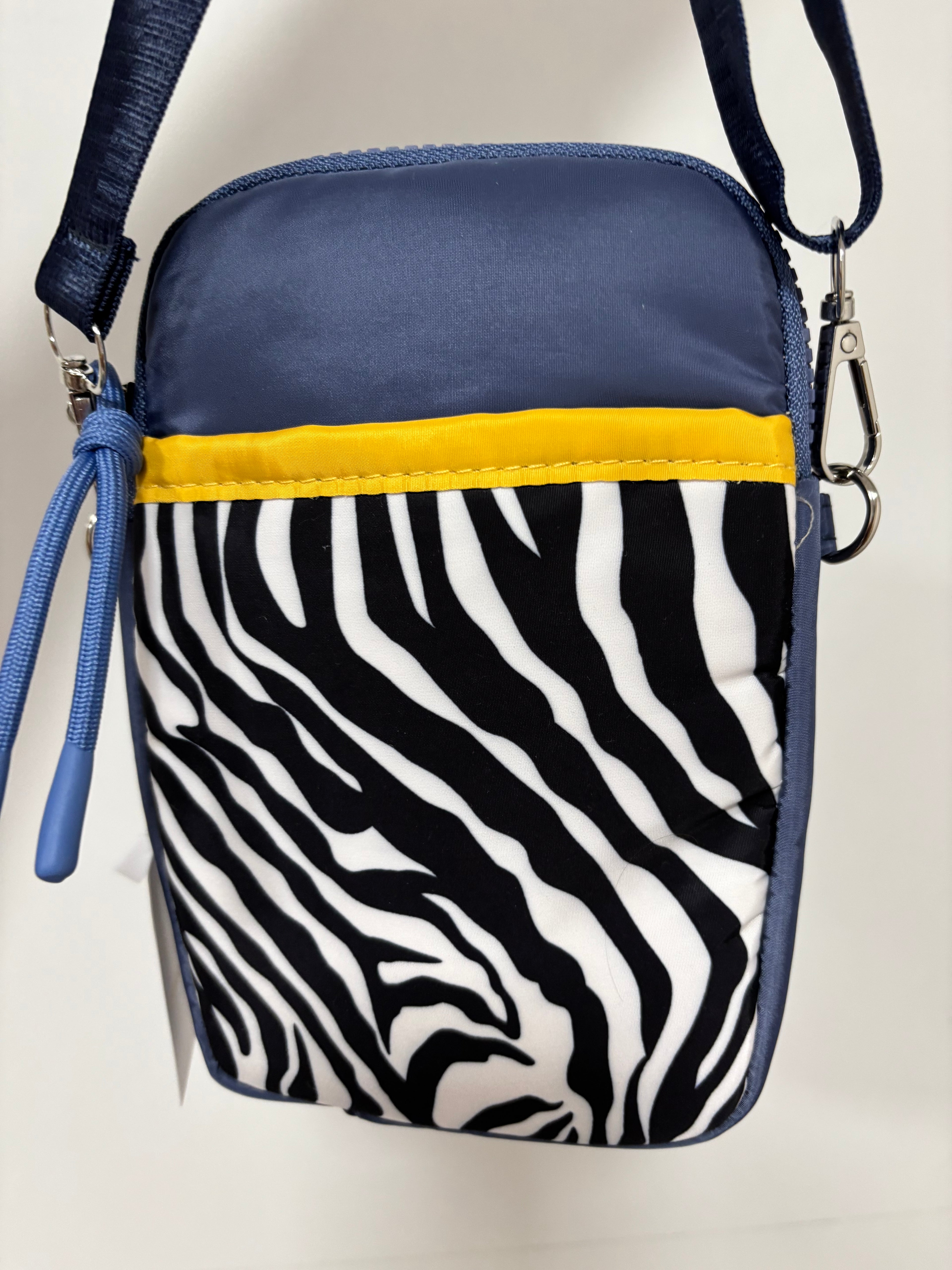 Bolso mini cebra azul