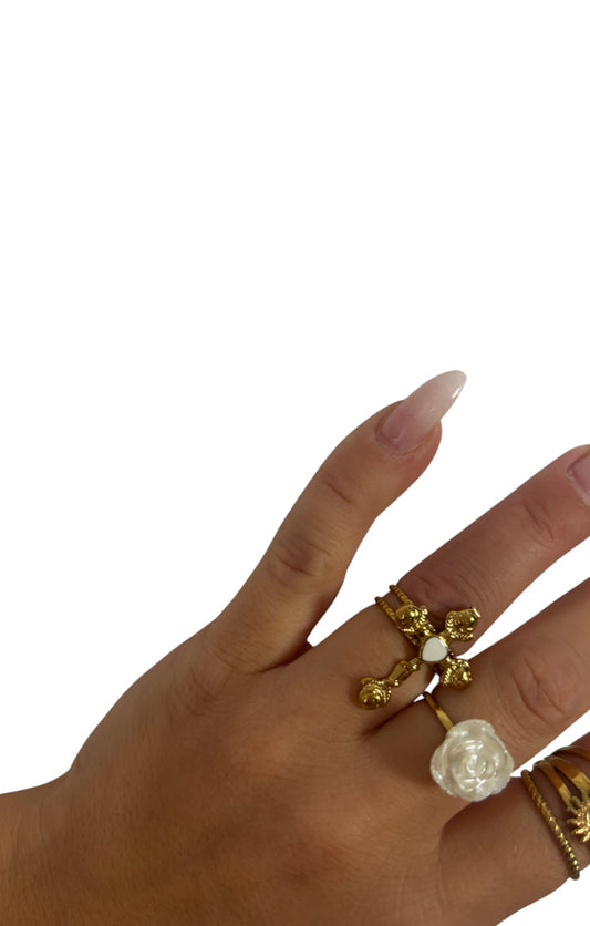 Anillo cruz barroca