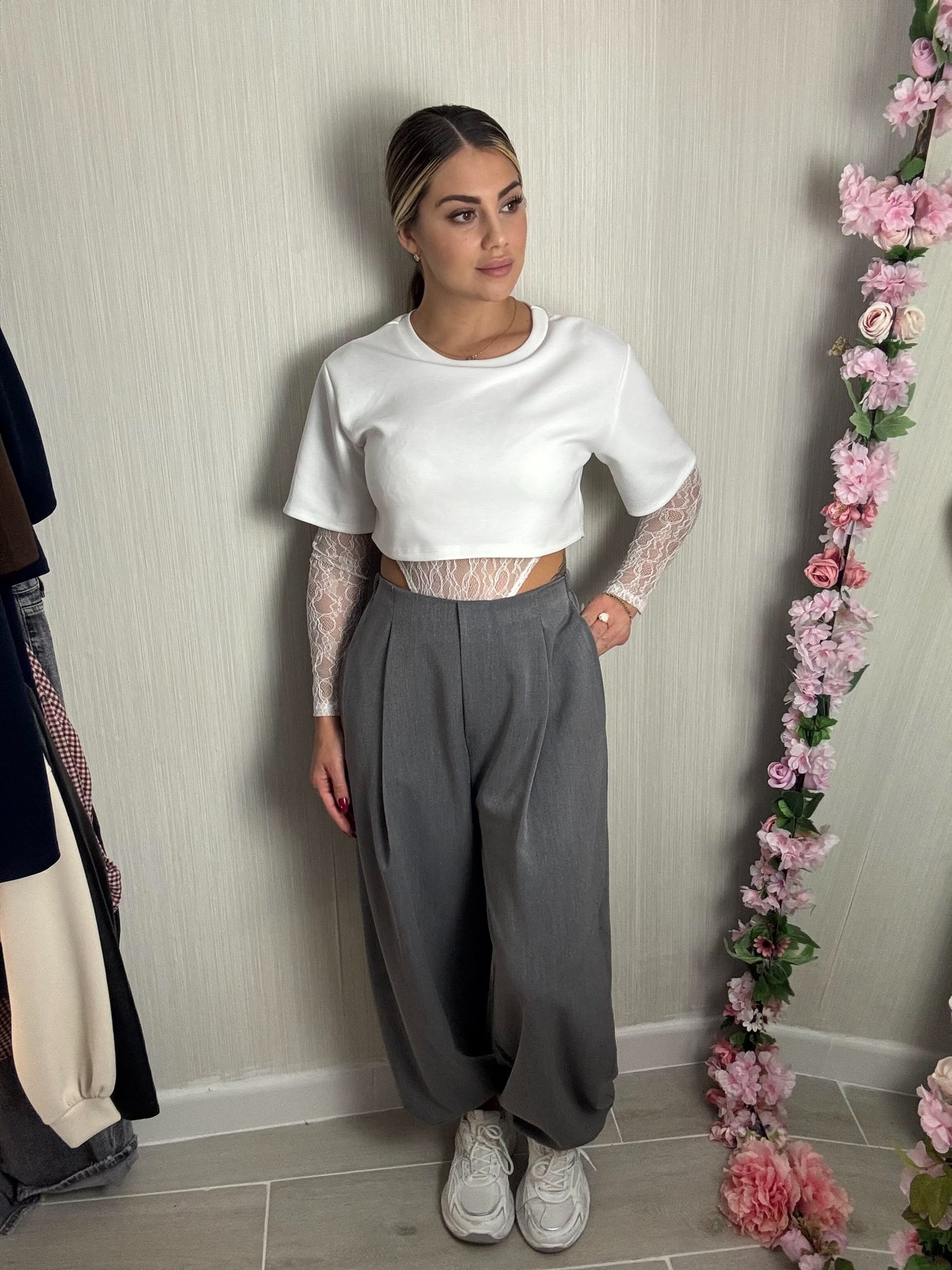 Pantalón ballon gris