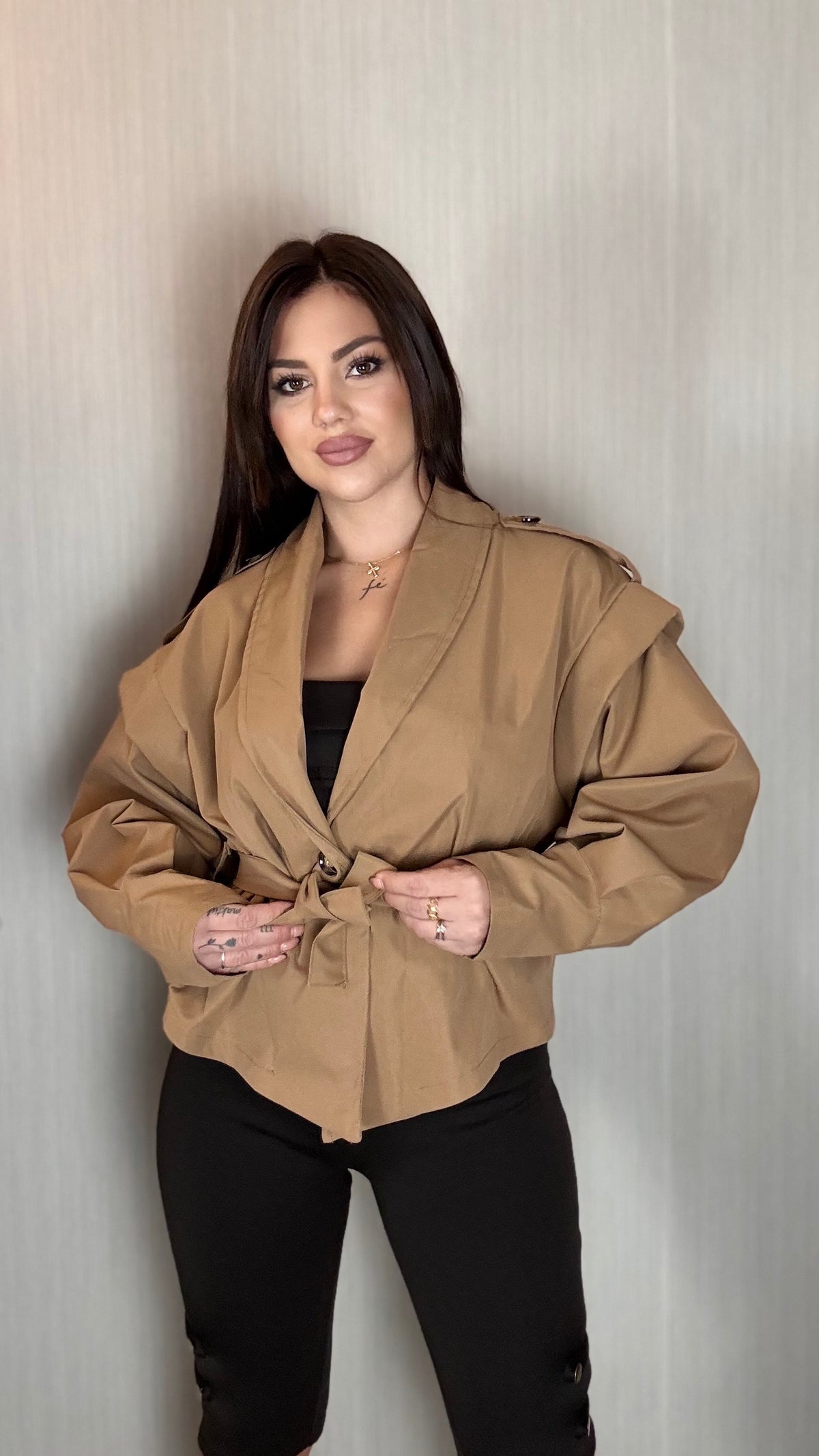 Gabardina Camel