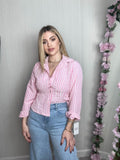 Camisa rayas pink