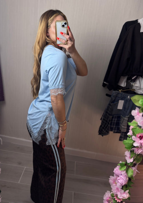 Camiseta lencera azul