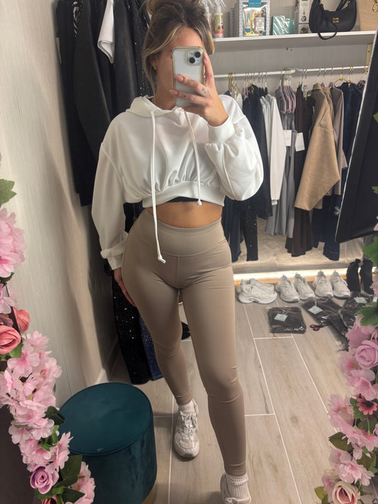 Leggin efecto corazón beige