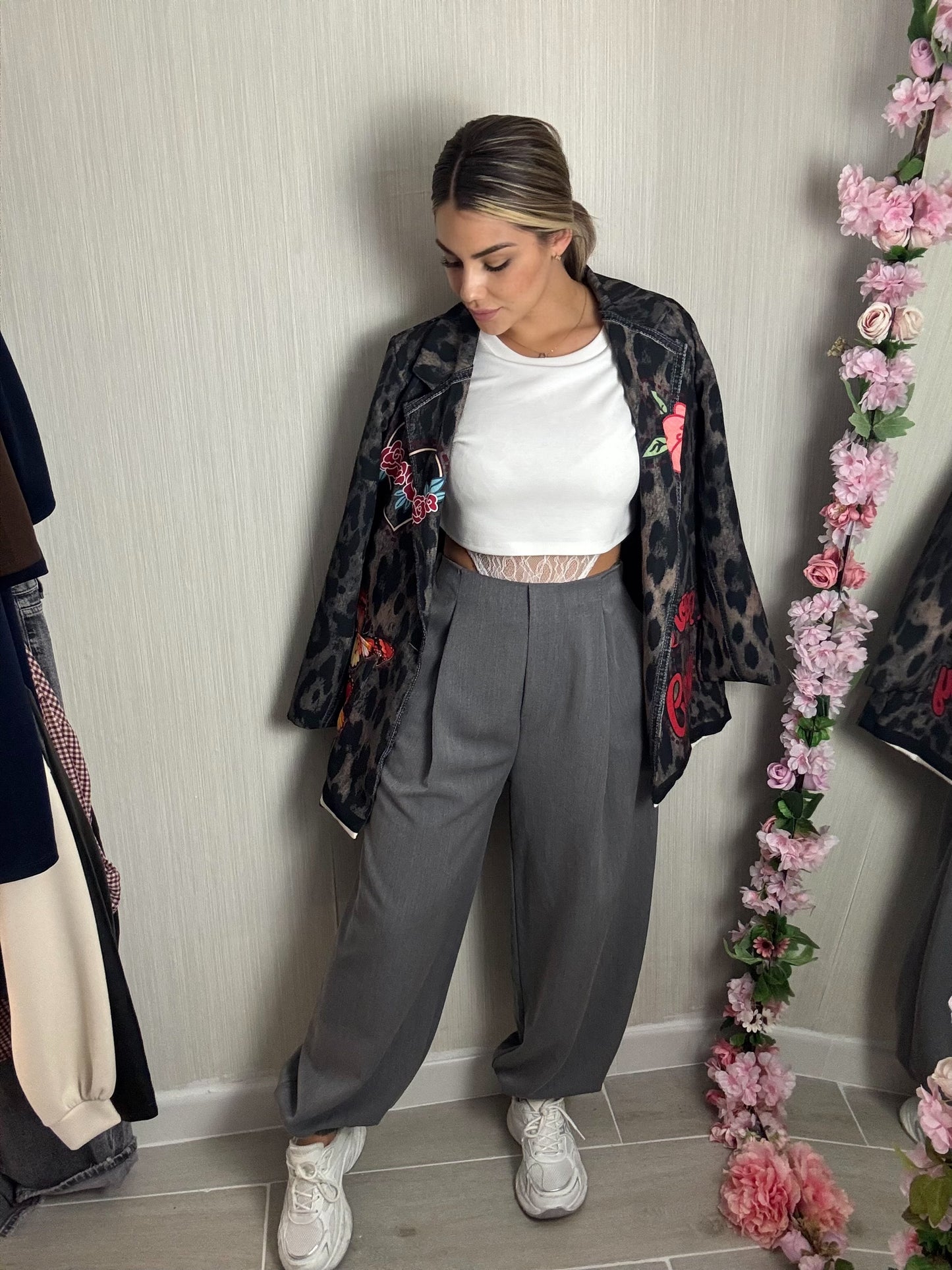 Pantalón ballon gris