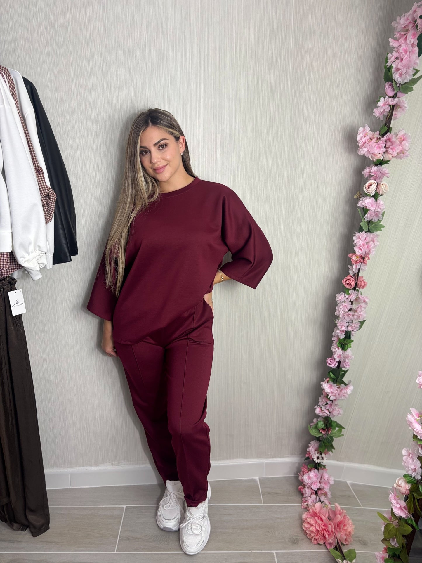 Conjunto Zara burdeos