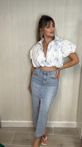 Falda denim Tachuelas