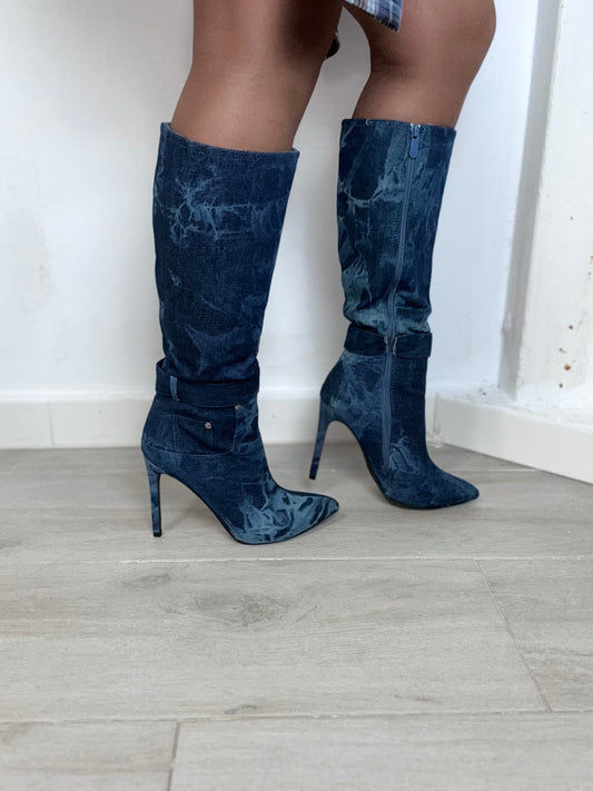Botas Denim efecto lavado