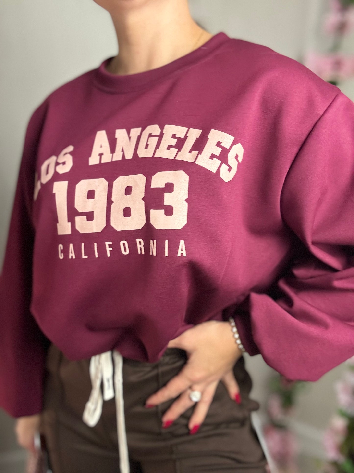 Sudadera los ángeles burde