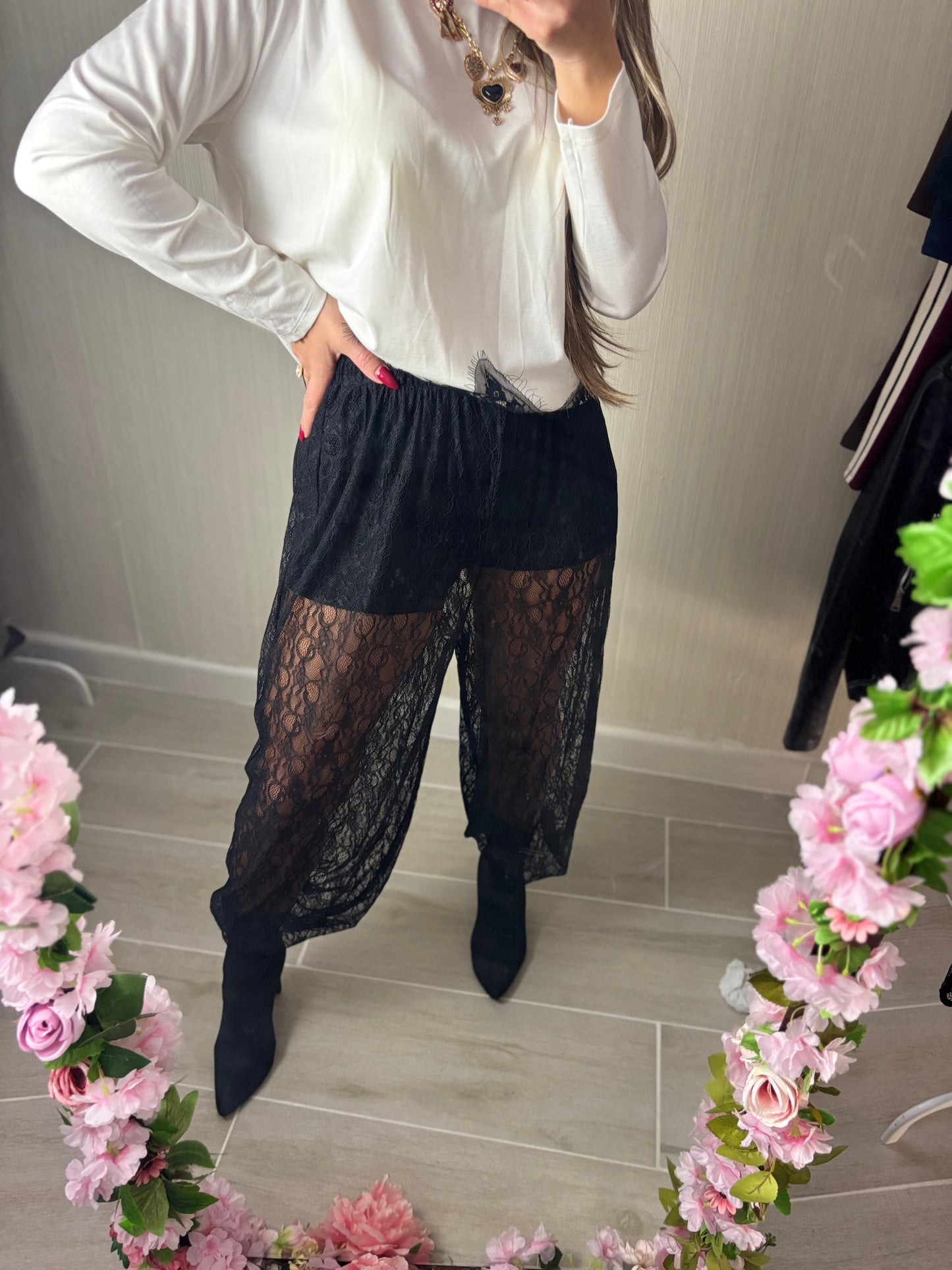 Pantalón encaje black