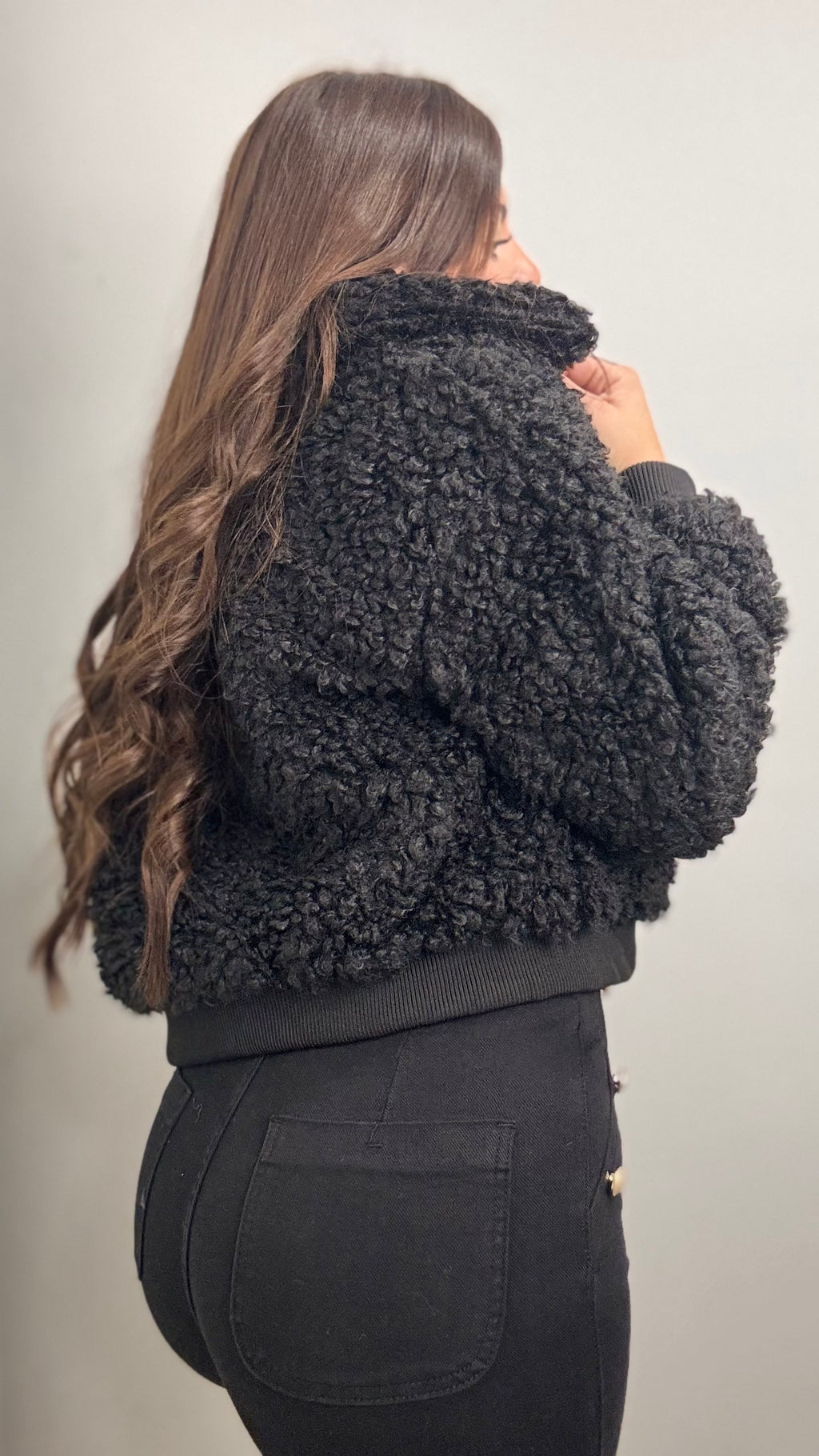 Chaqueta borre negra