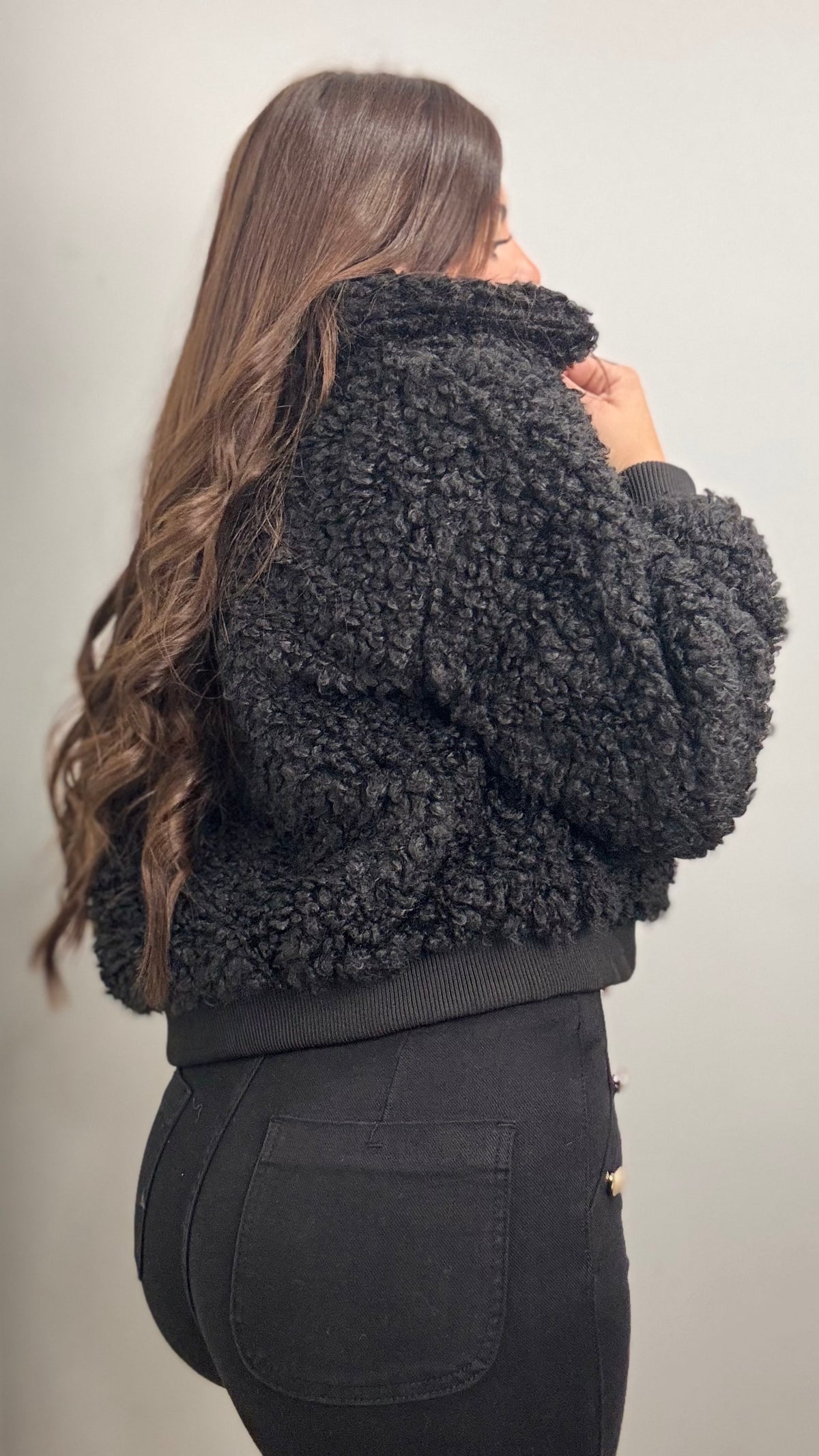 Chaqueta borre negra