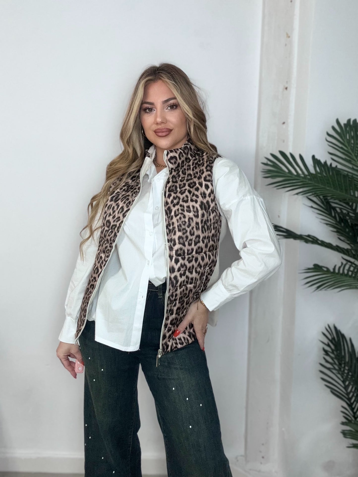 Chaleco Reversible Blanco roto