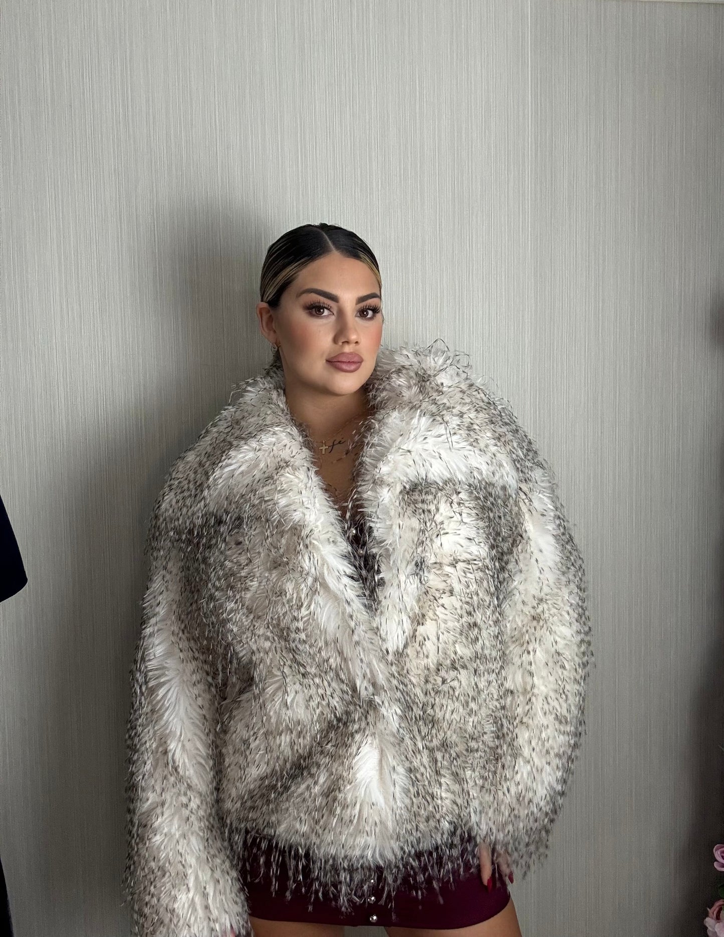 Abrigo pelito bicolor