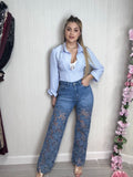 Pantalón encaje dark blue