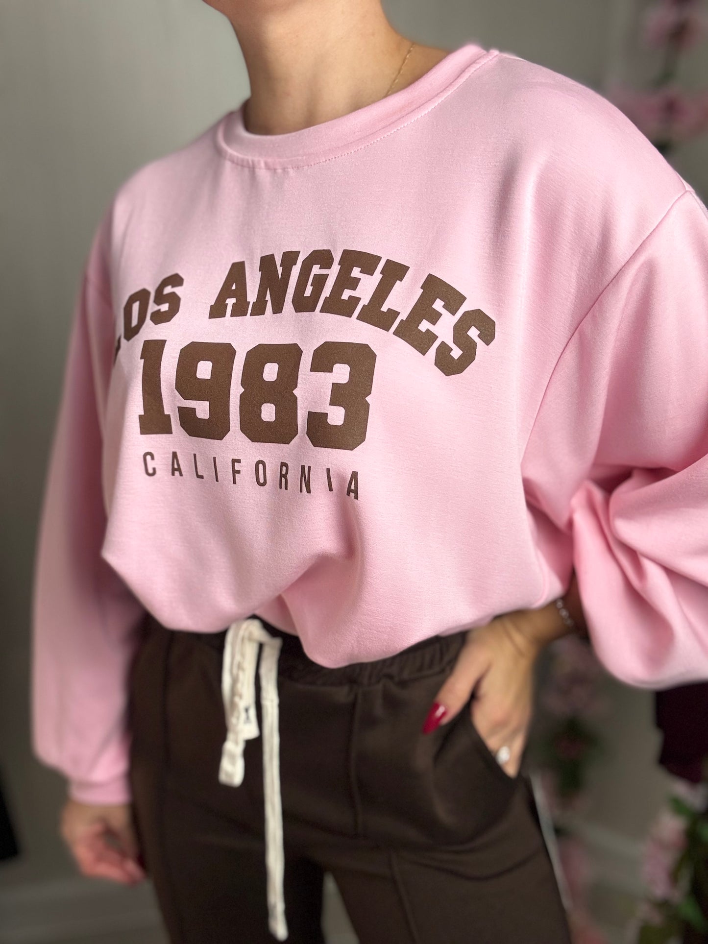 Sudadera los ángeles rosa