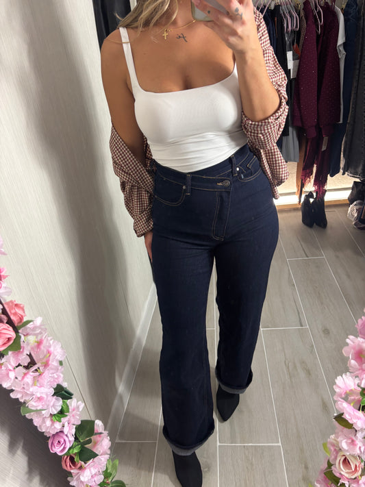 Pantalón vaquero doble botón