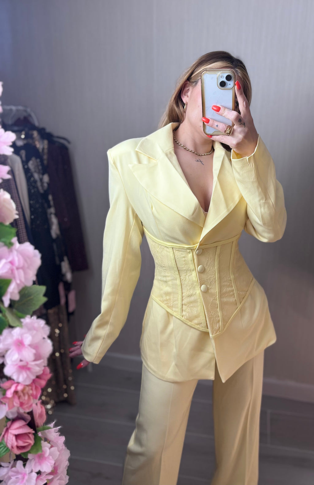 Conjunto Corsé limón