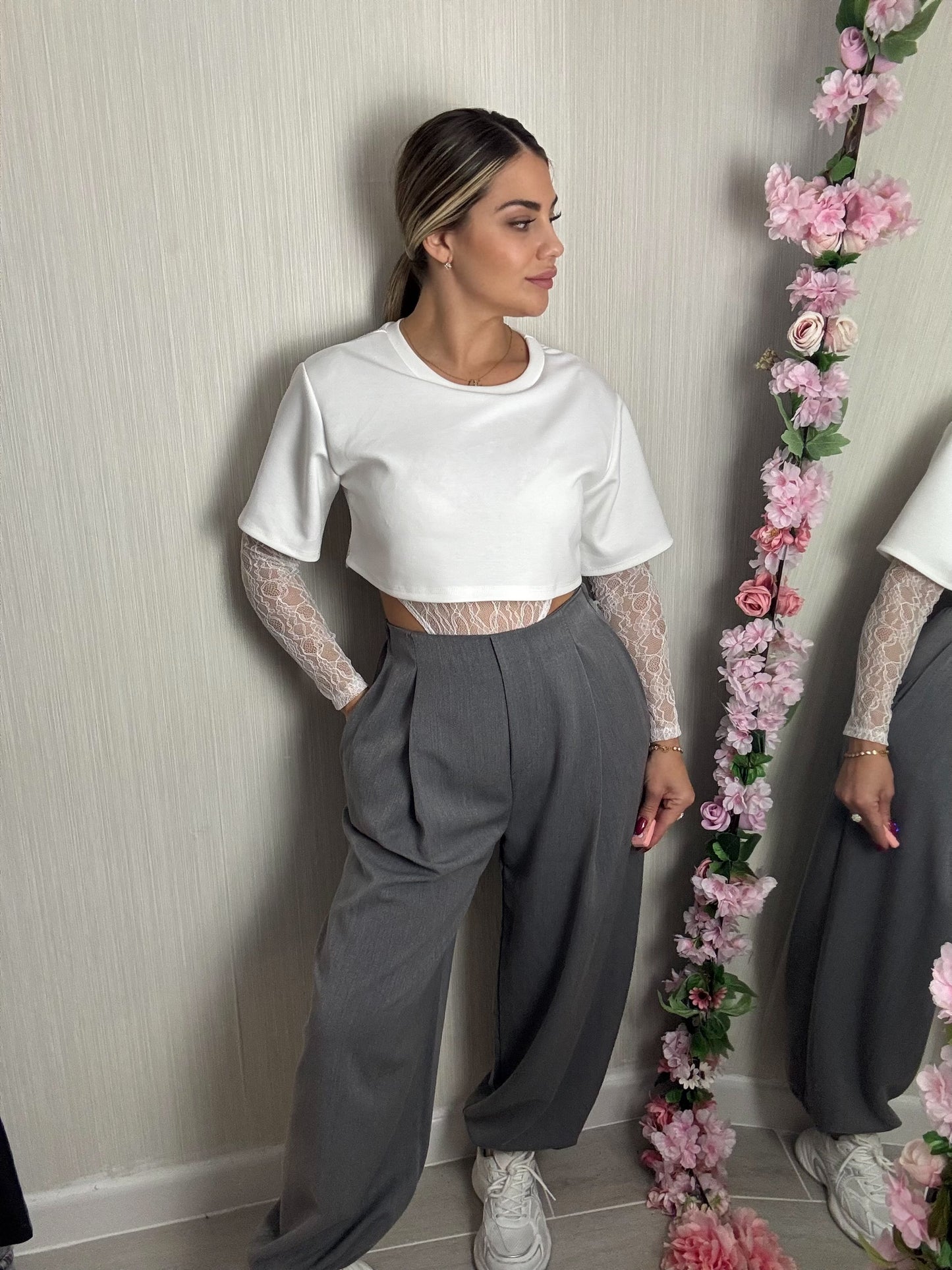 Pantalón ballon gris