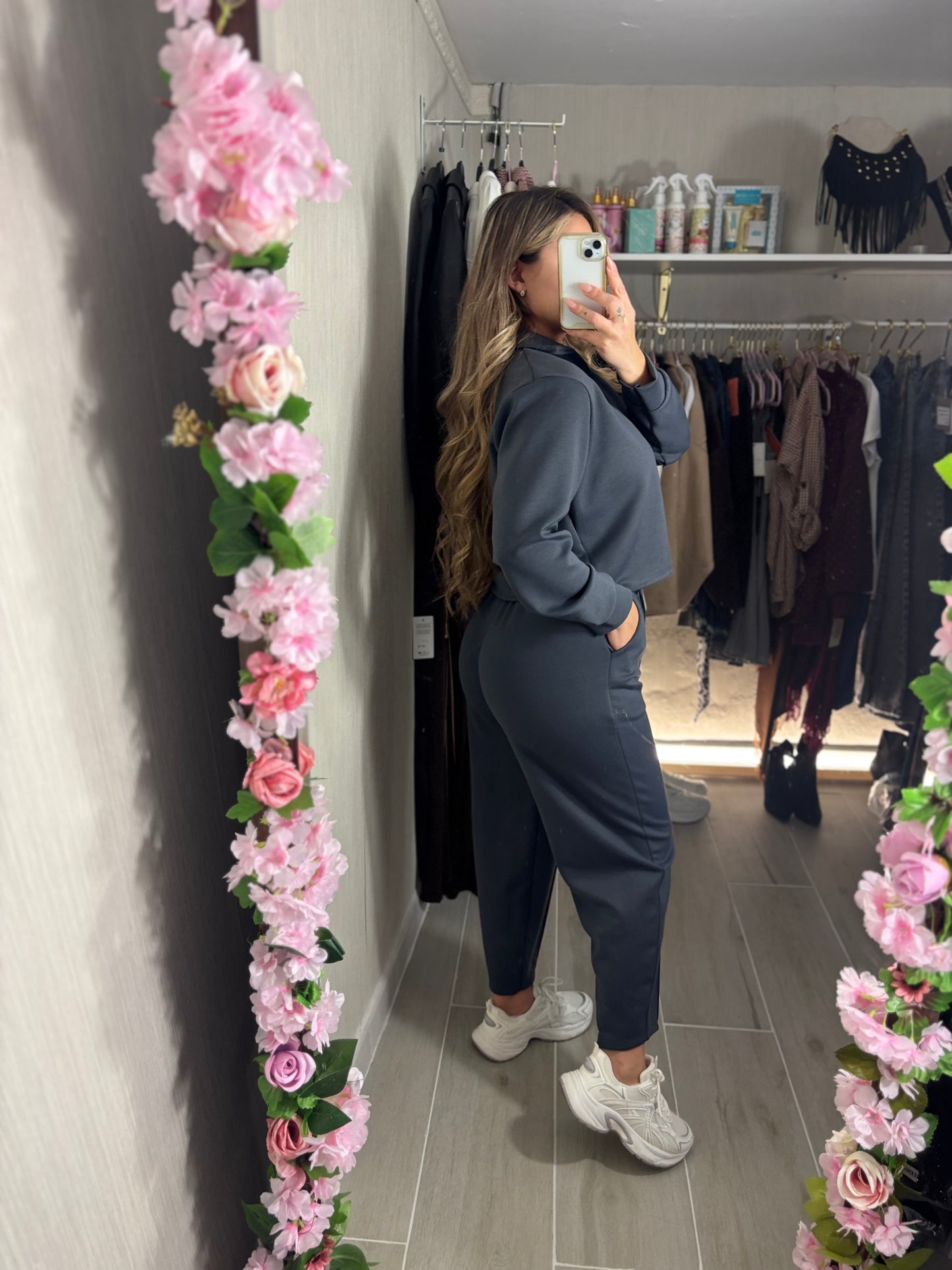 Conjunto polo gris plomo