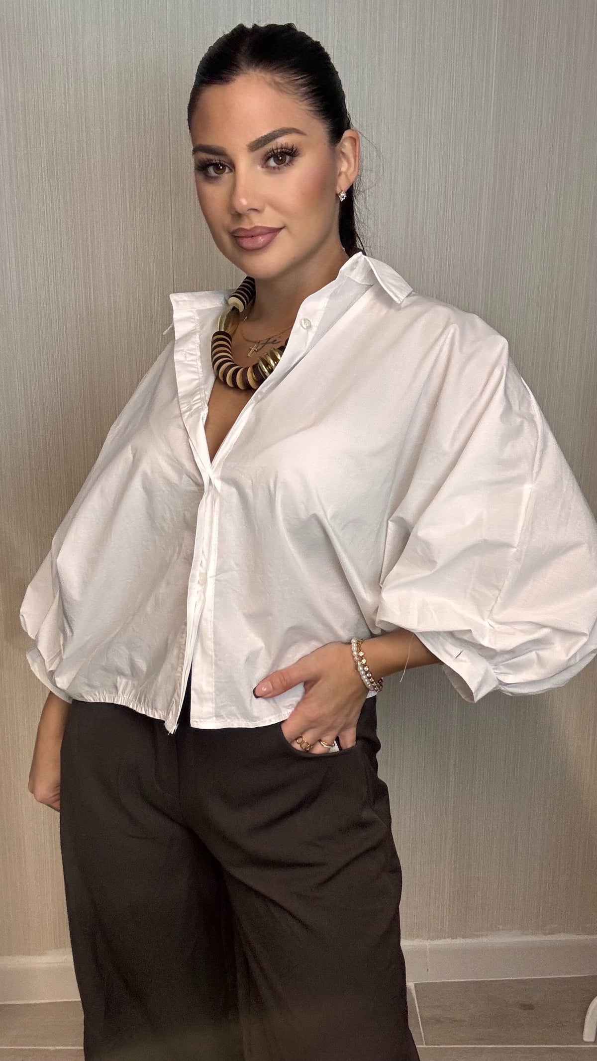 Camisa bomb blanca