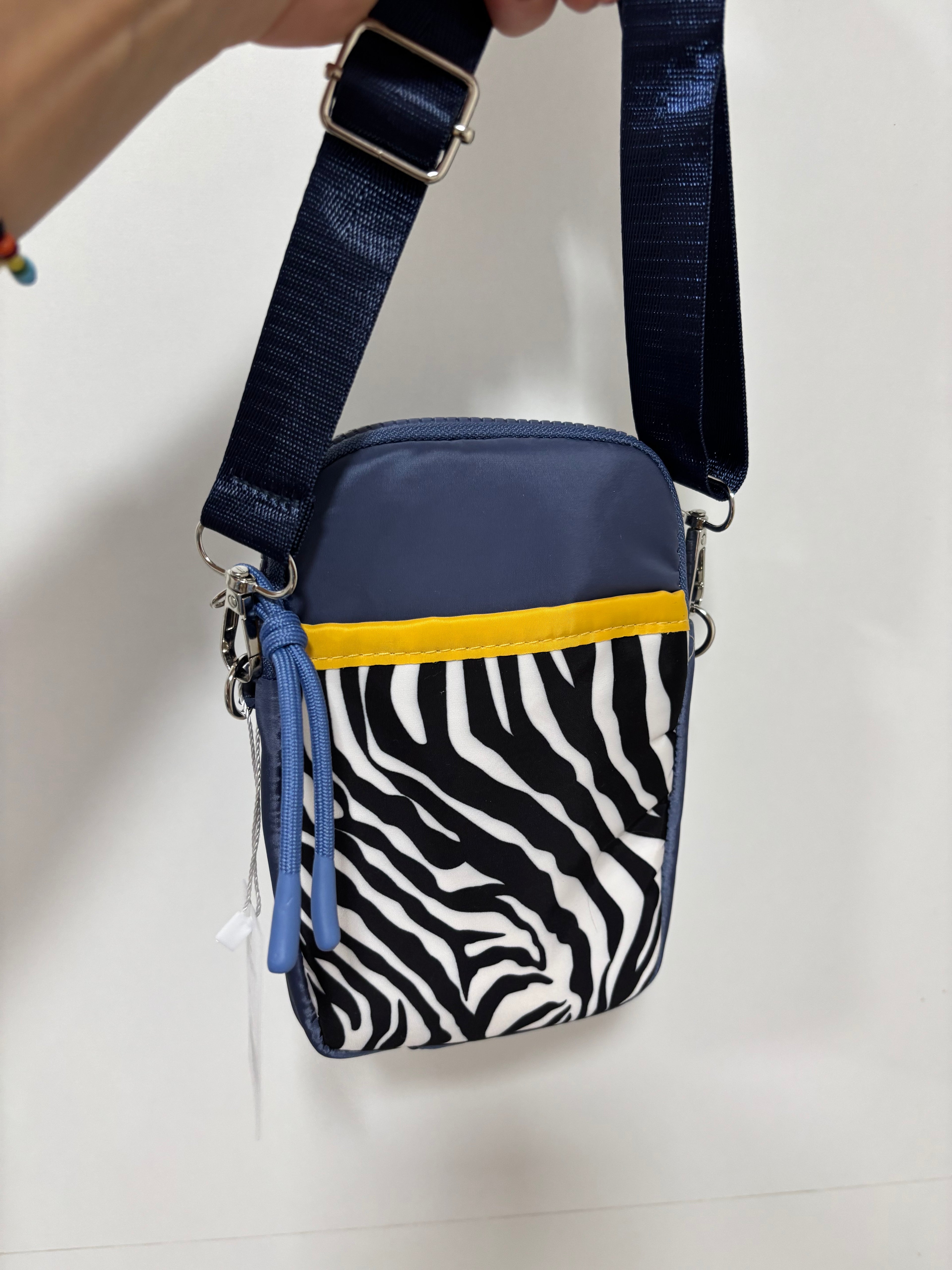 Bolso mini cebra azul