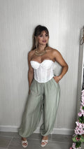 Pantalón globo verde