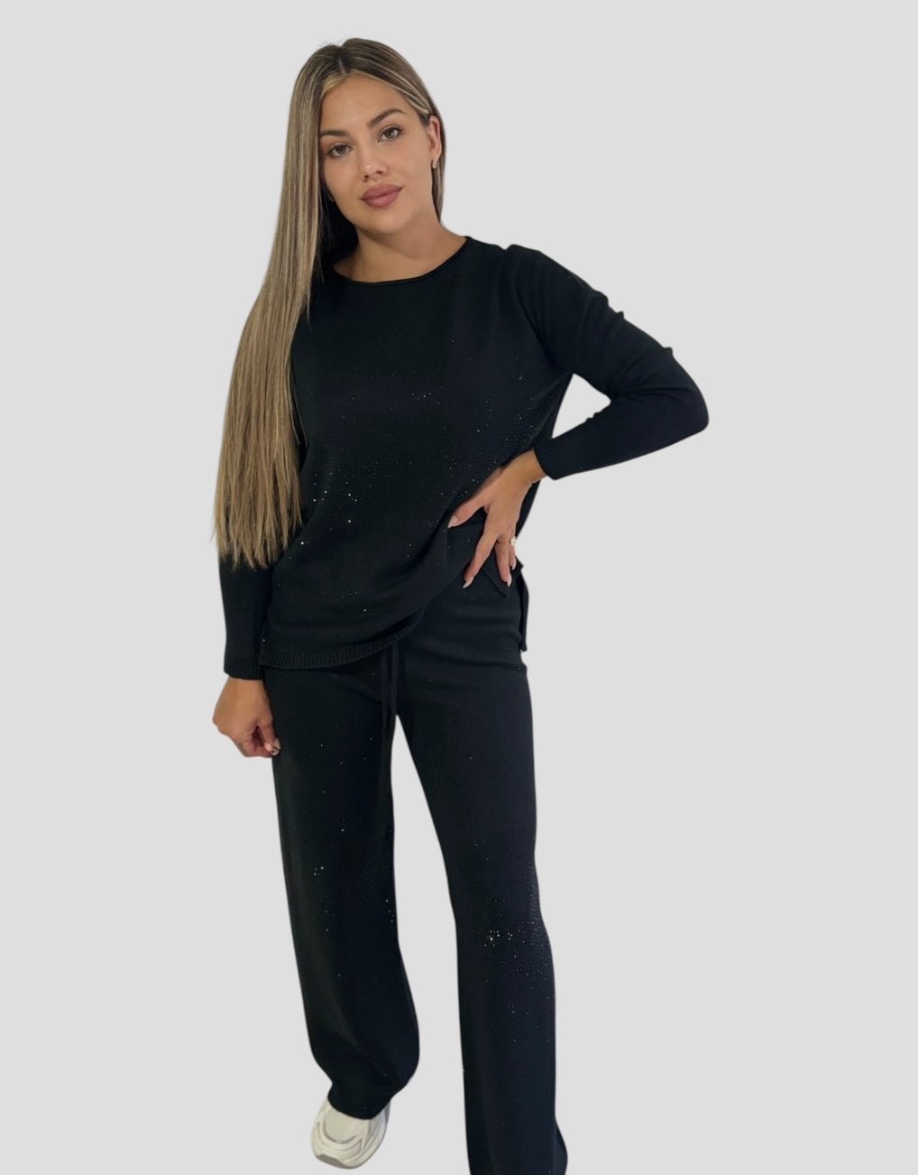 Conjunto negro brillo