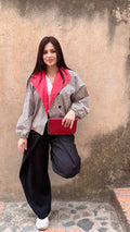 Gabardina beige Vichy
