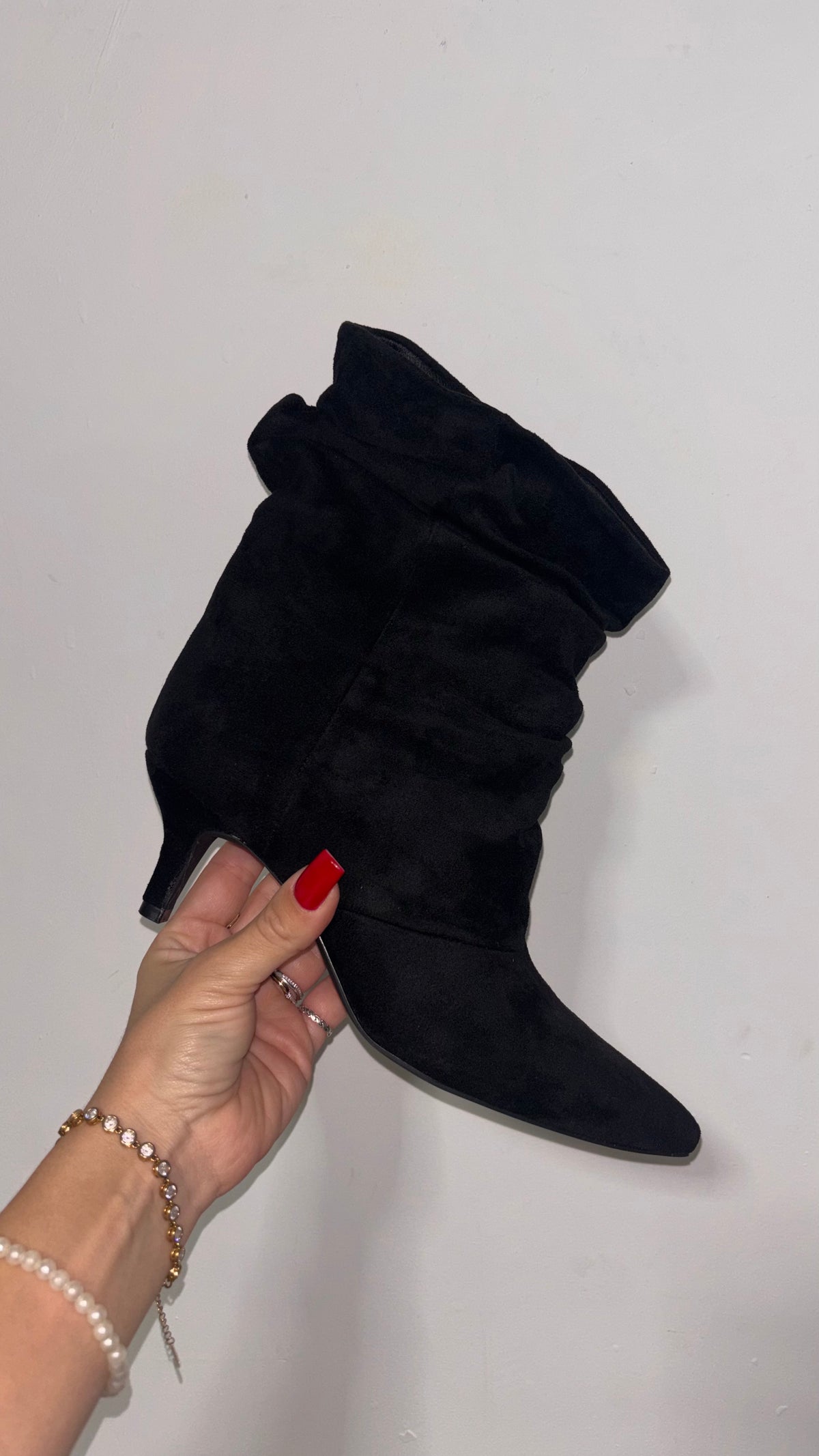 Botín slouchy black