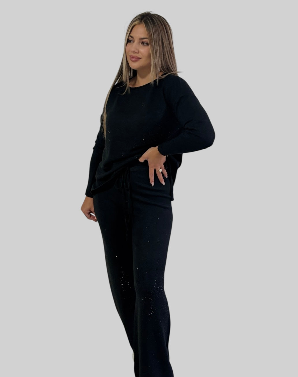 Conjunto negro brillo