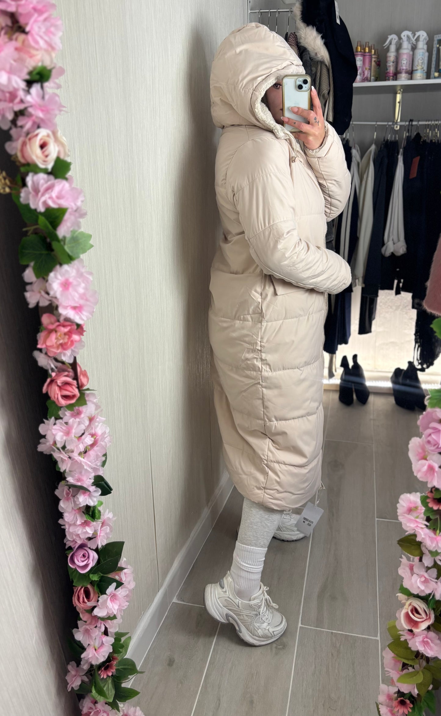 Plumífero reversible beige