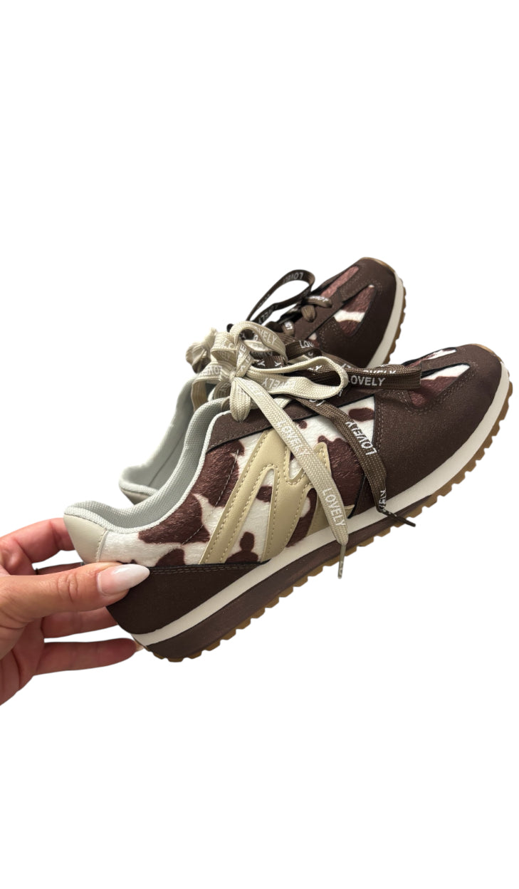 Zapatillas estampado vaca