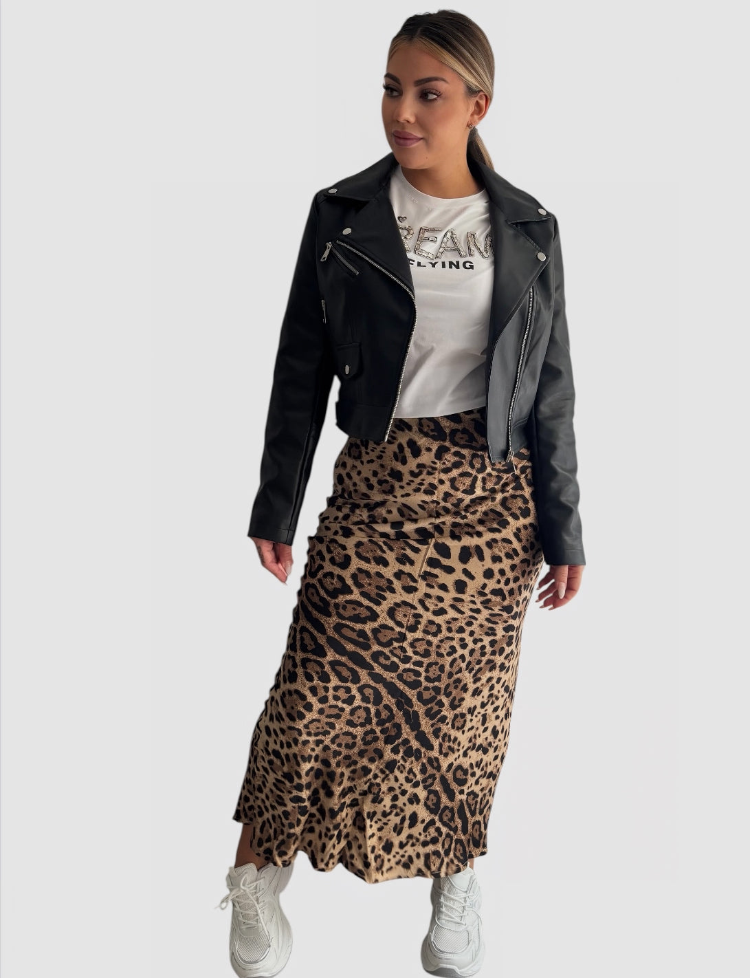 Cazadora polipiel negra