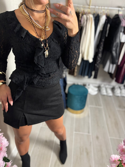 Falda short black